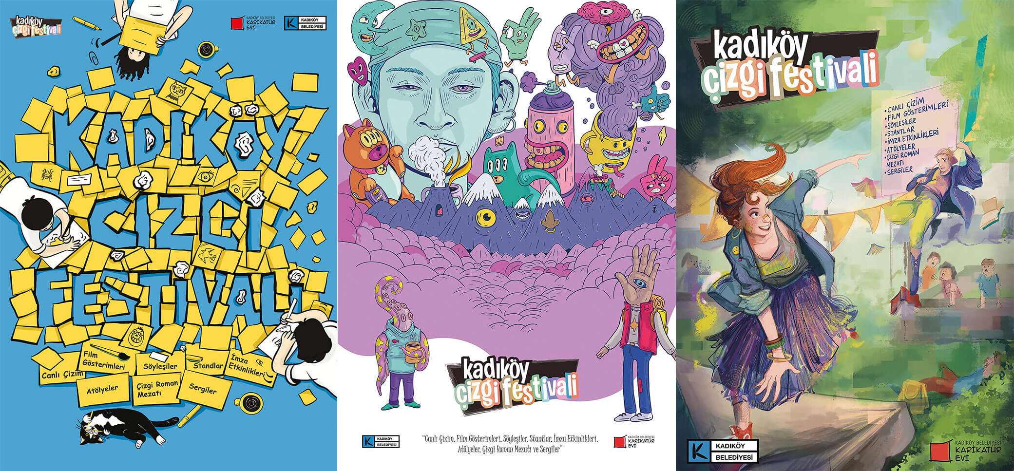  Kadıköy Çizgi Festivali afiş yarışmasının kazananları belli oldu 